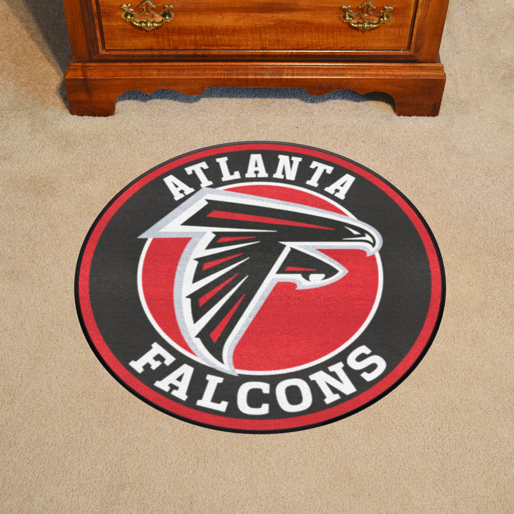 Atlanta Falcons Roundel Rug - 27in. Diameter - Atlanta Falcons