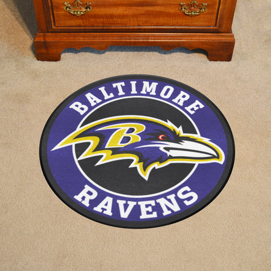 Baltimore Ravens Roundel Rug - 27in. Diameter - Baltimore Ravens