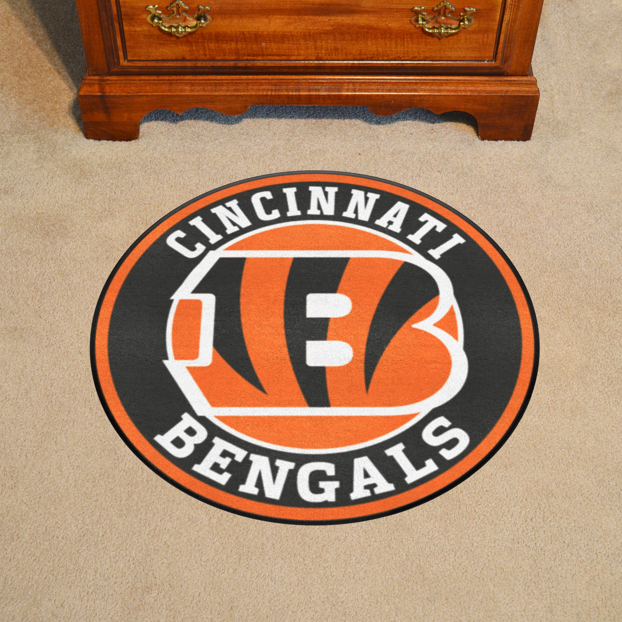 Cincinnati Bengals Roundel Rug - 27in. Diameter