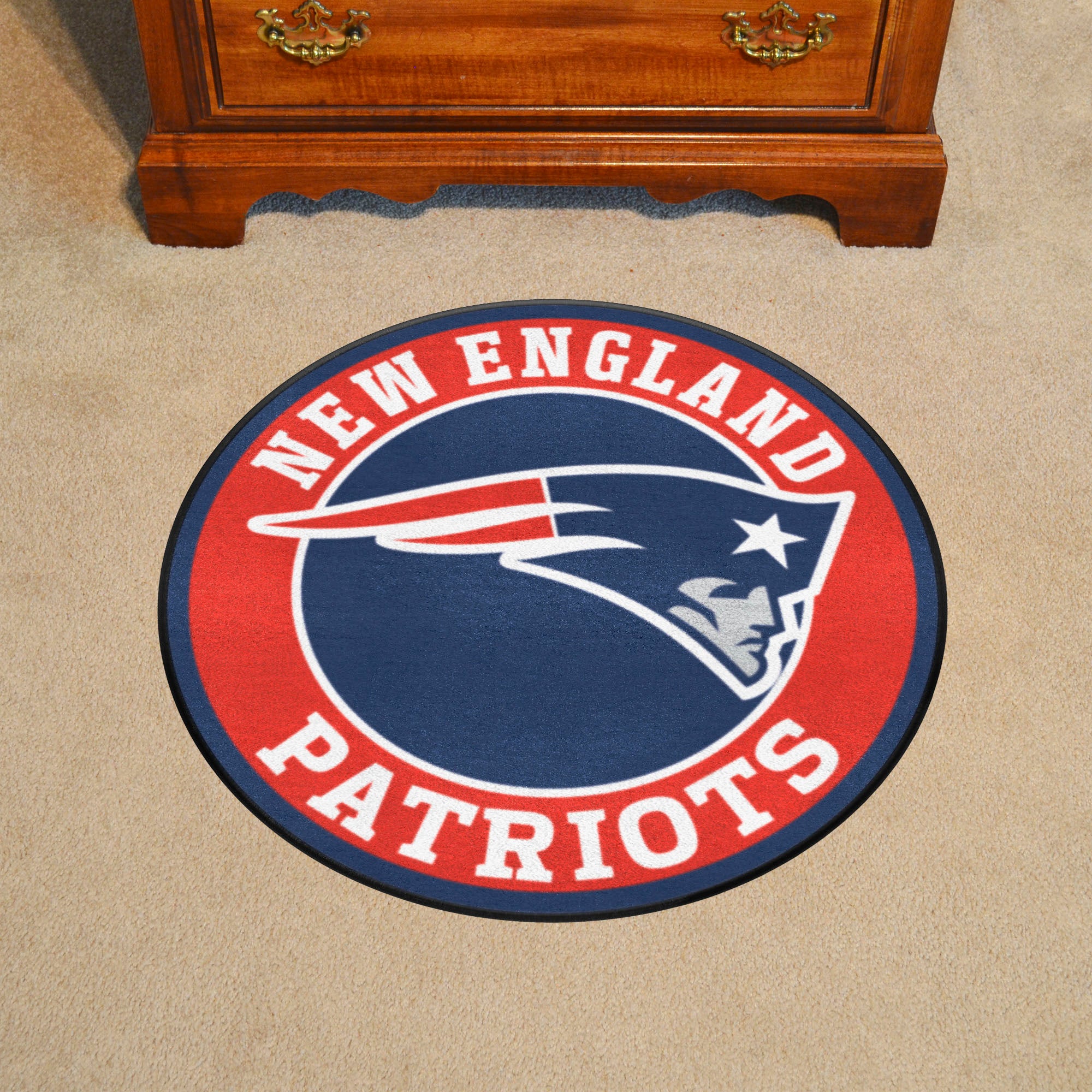 New England Patriots Roundel Rug - 27in. Diameter