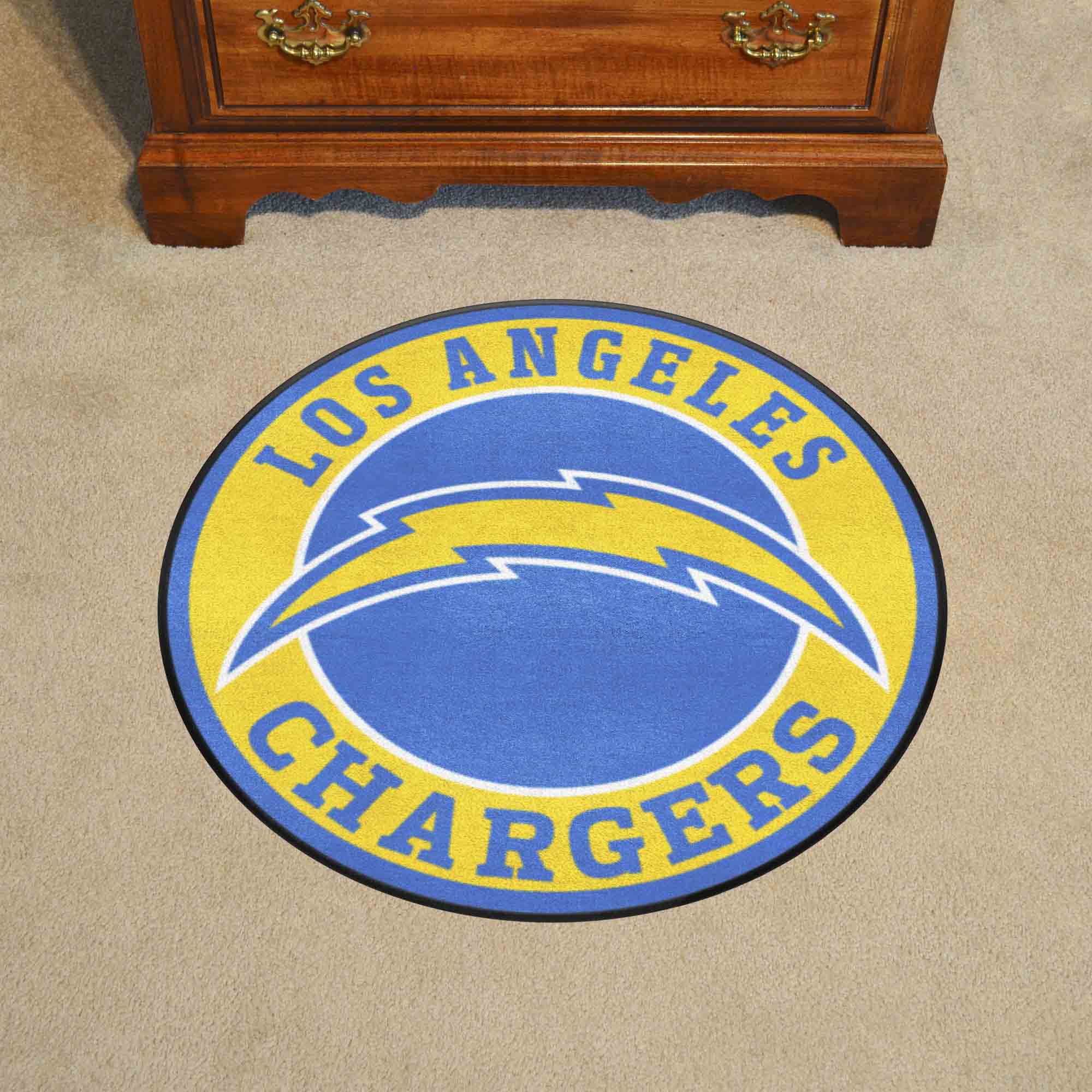 Los Angeles Chargers Roundel Rug - 27in. Diameter