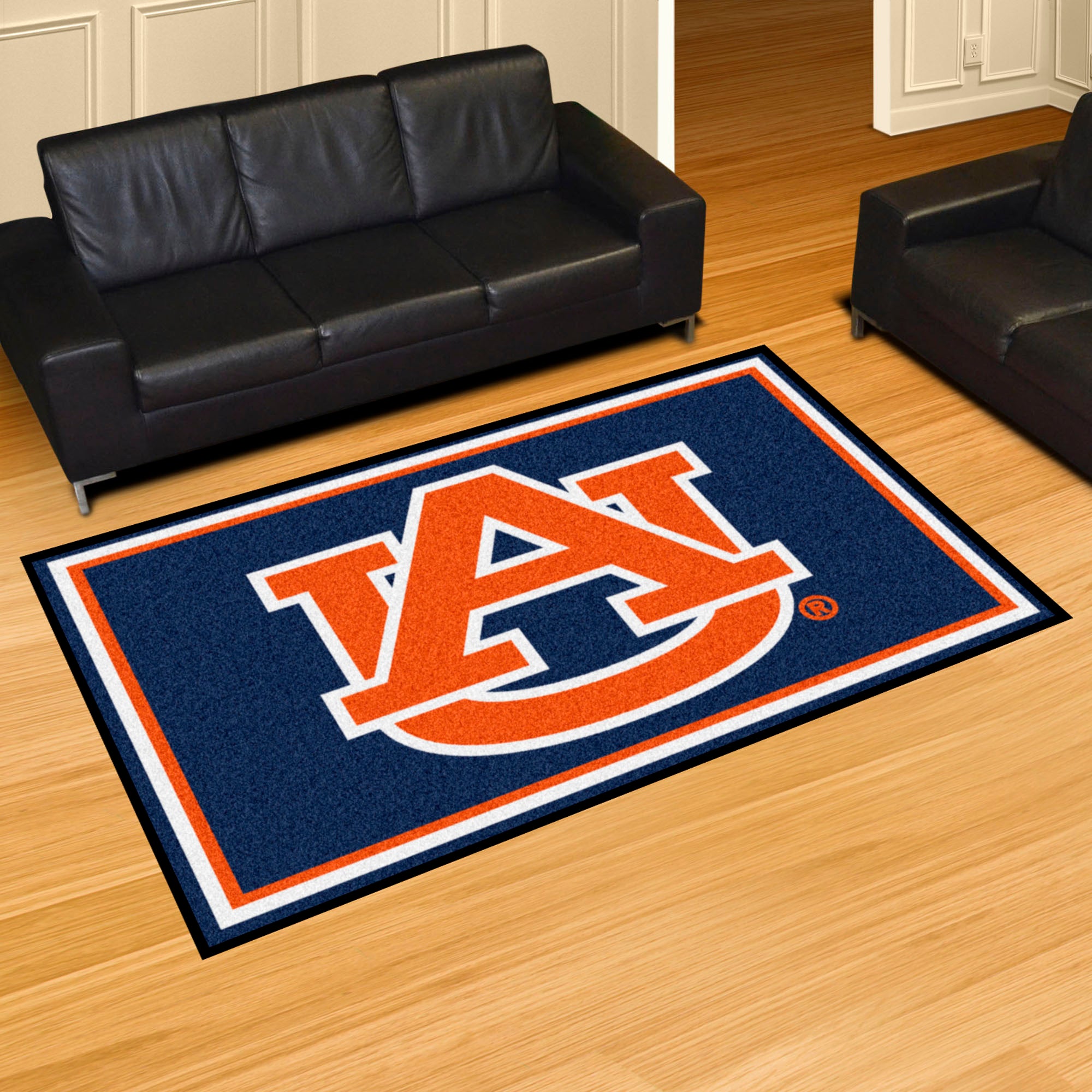 Auburn Tigers 5ft. x 8 ft. Plush Area Rug, AU - Auburn