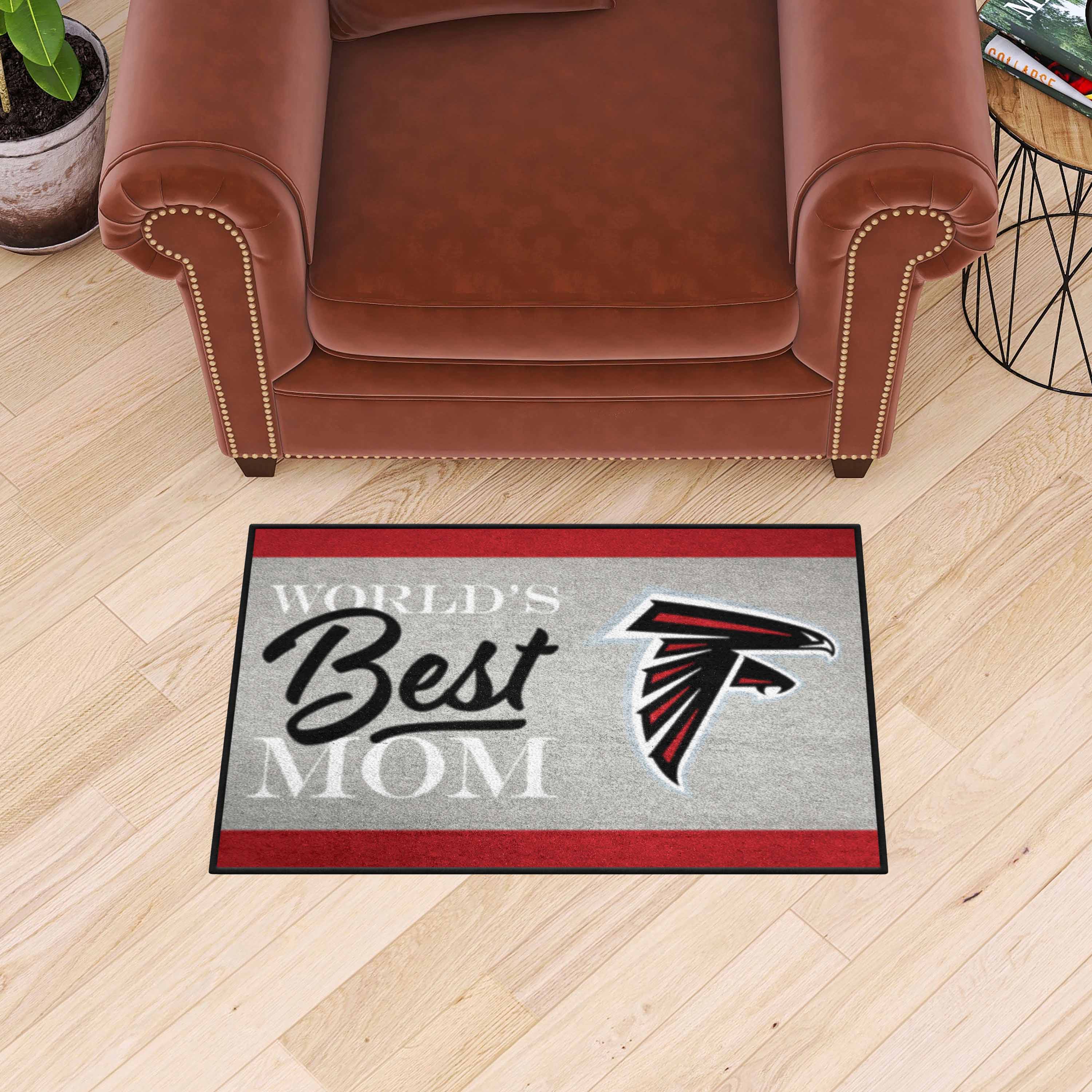 Atlanta Falcons World's Best Mom Starter Mat Accent Rug - 19in. x 30in. - Atlanta Falcons