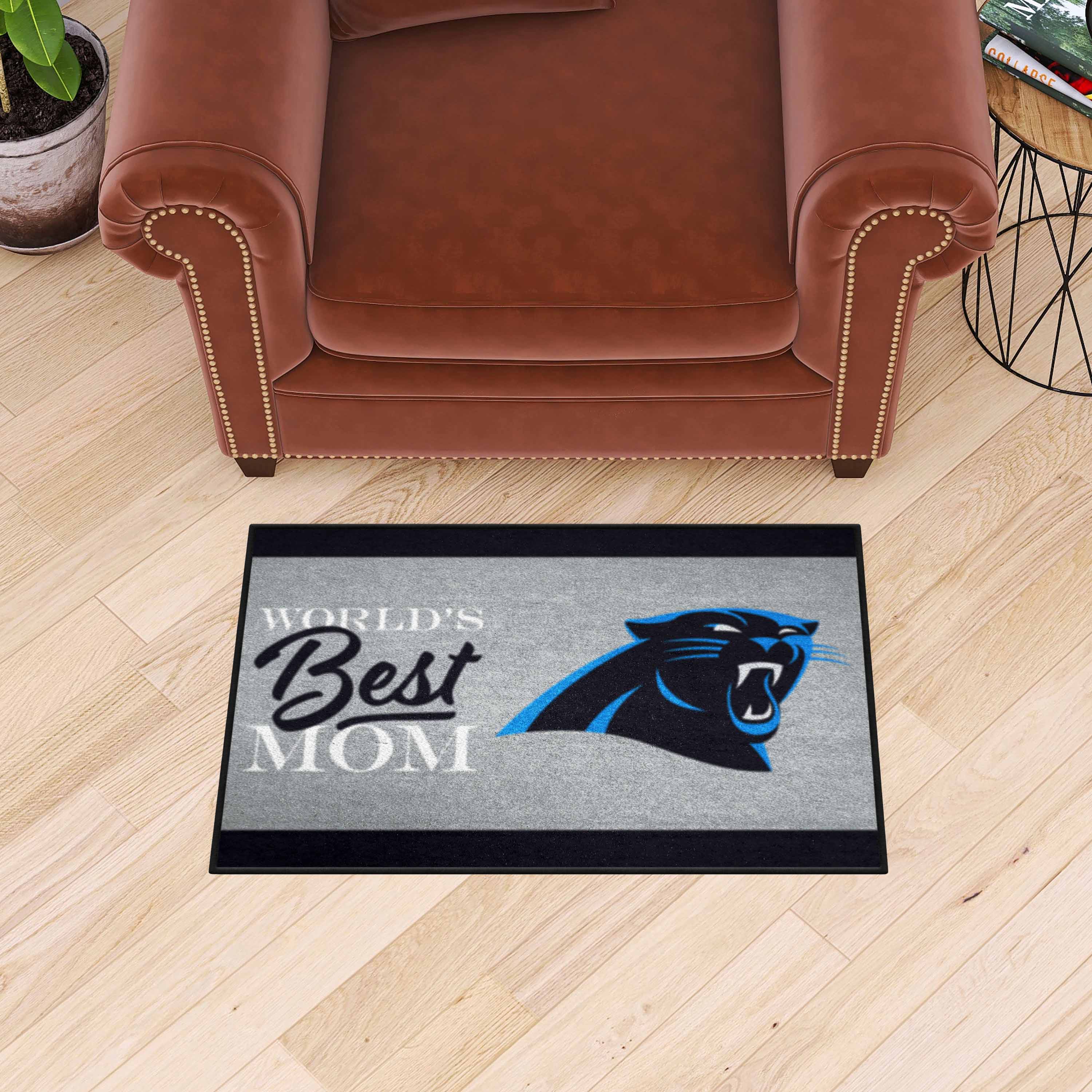 Carolina Panthers World's Best Mom Starter Mat Accent Rug - 19in. x 30in. - Carolina Panthers