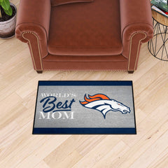 Denver Broncos World's Best Mom Starter Mat Accent Rug - 19in. x 30in.