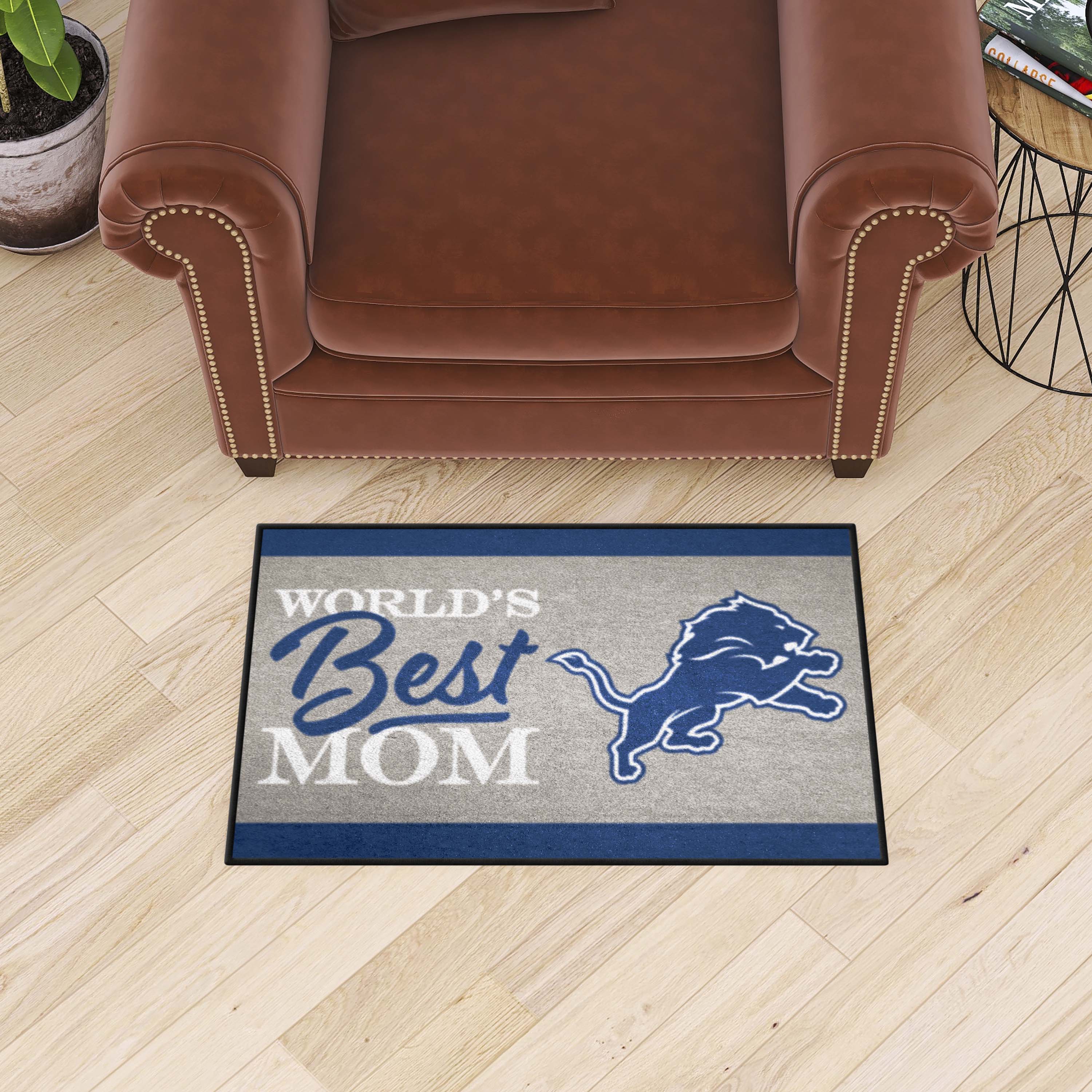 Detroit Lions World's Best Mom Starter Mat Accent Rug - 19in. x 30in.