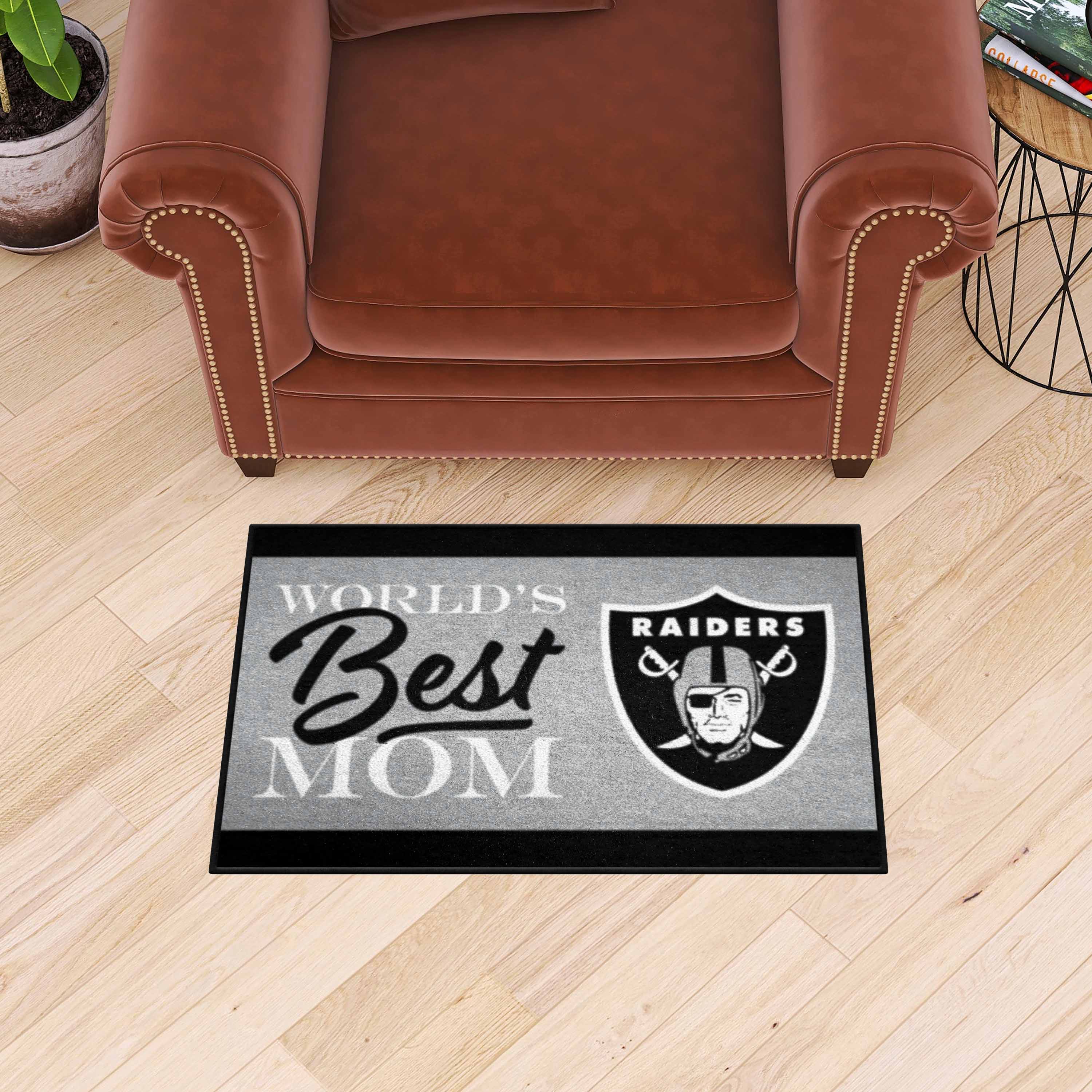 Las Vegas Raiders World's Best Mom Starter Mat Accent Rug - 19in. x 30in.