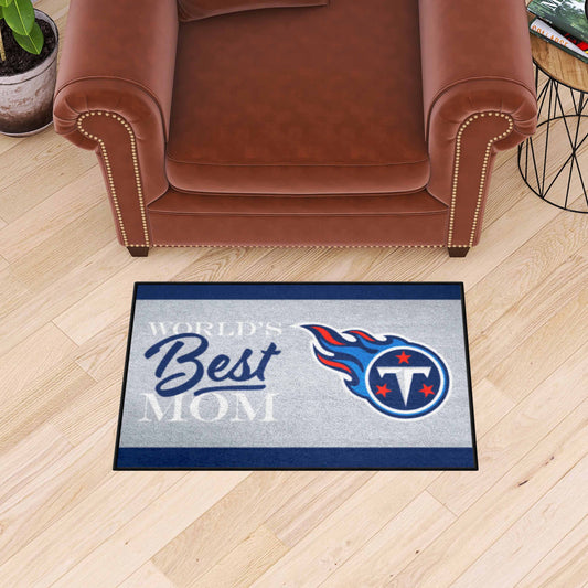 Tennessee Titans World's Best Mom Starter Mat Accent Rug - 19in. x 30in. - Tennessee Titans