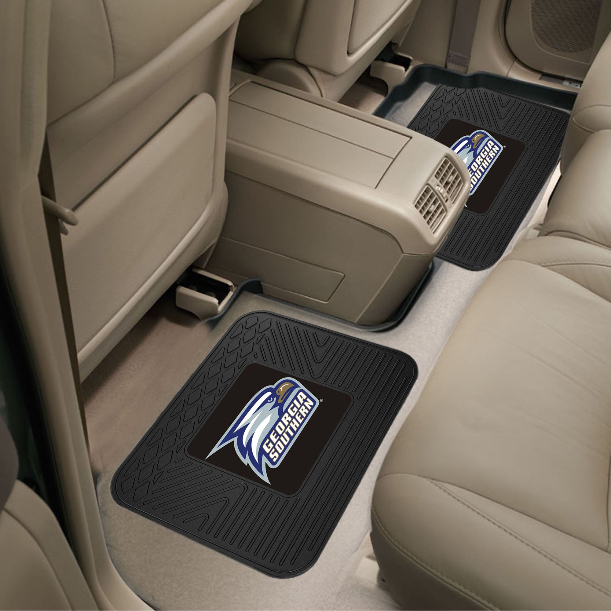 Georgia Southern Eagles Back Seat Car Utility Mats - 2 Piece Set