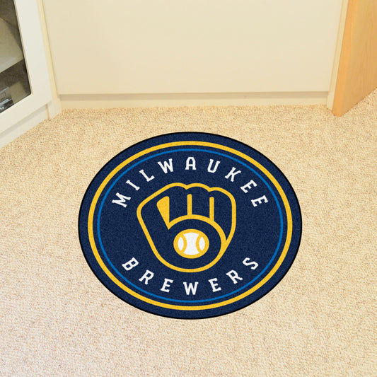 Milwaukee Brewers Roundel Rug - 27in. Diameter