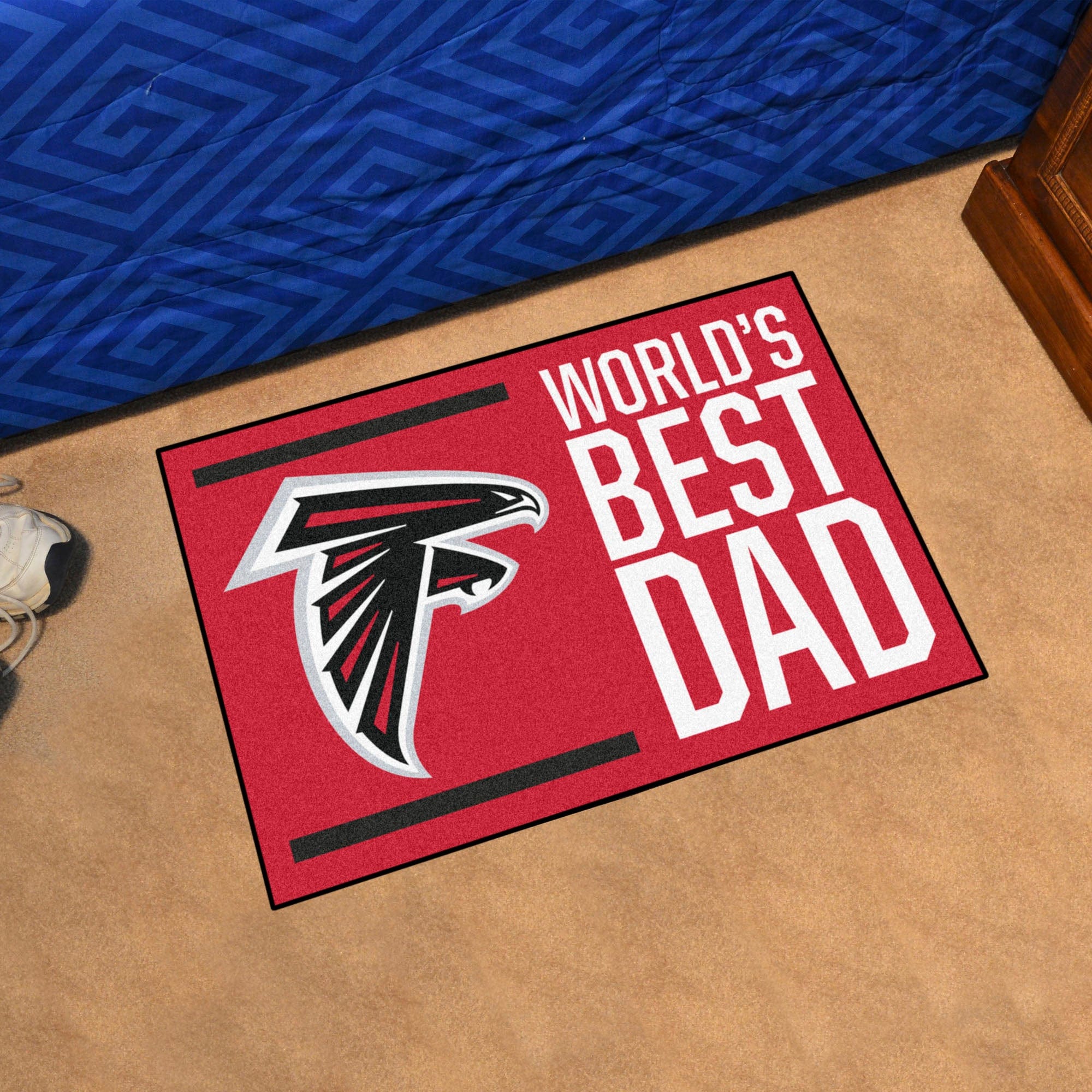 Atlanta Falcons Starter Mat Accent Rug - 19in. x 30in. World's Best Dad Starter Mat - Atlanta Falcons