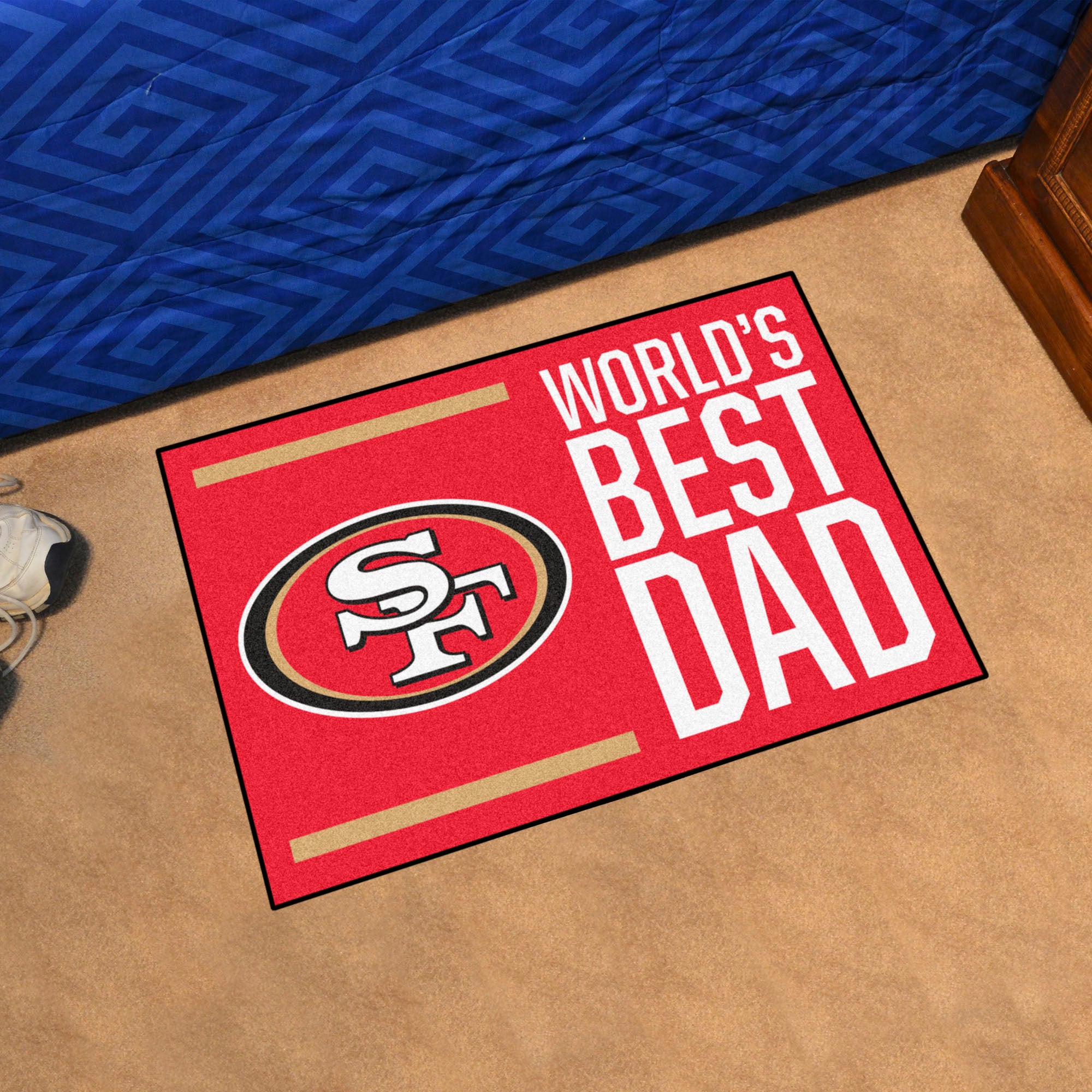 San Francisco 49ers Starter Mat Accent Rug - 19in. x 30in. World's Best Dad Starter Mat