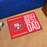 San Francisco 49ers Starter Mat Accent Rug - 19in. x 30in. World's Best Dad Starter Mat