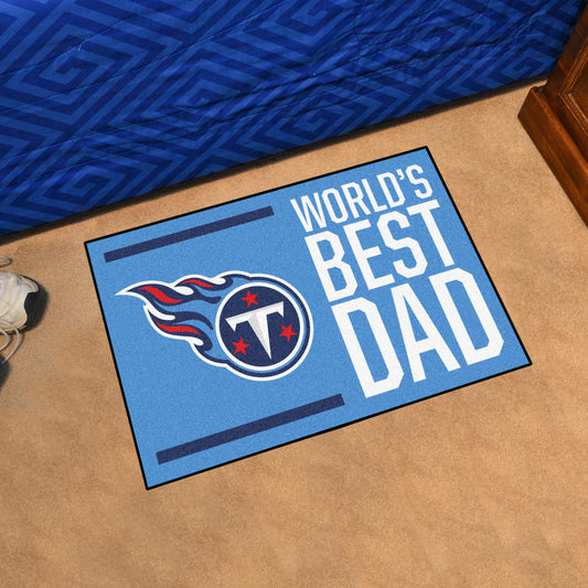 Tennessee Titans Starter Mat Accent Rug - 19in. x 30in. World's Best Dad Starter Mat