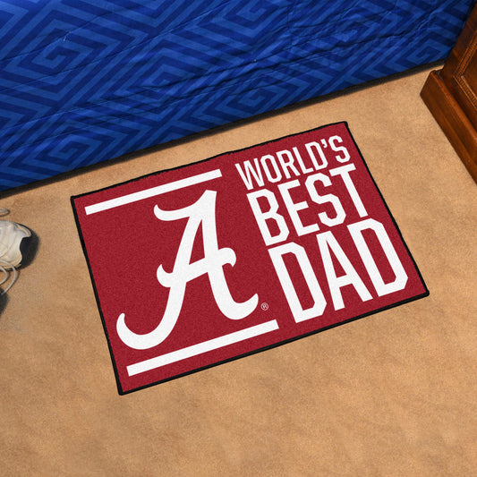 Alabama Crimson Tide Starter Mat Accent Rug - 19in. x 30in. World's Best Dad Starter Mat - Alabama