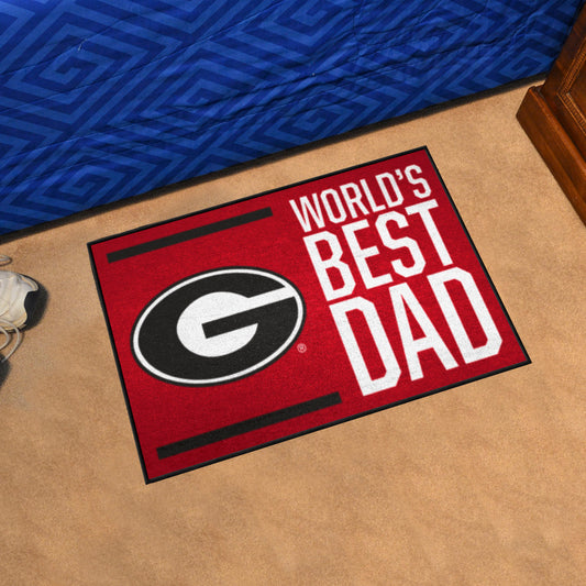 Georgia Bulldogs Starter Mat Accent Rug - 19in. x 30in. World's Best Dad Starter Mat