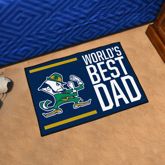 Notre Dame Fighting Irish Starter Mat Accent Rug - 19in. x 30in. World's Best Dad Starter Mat