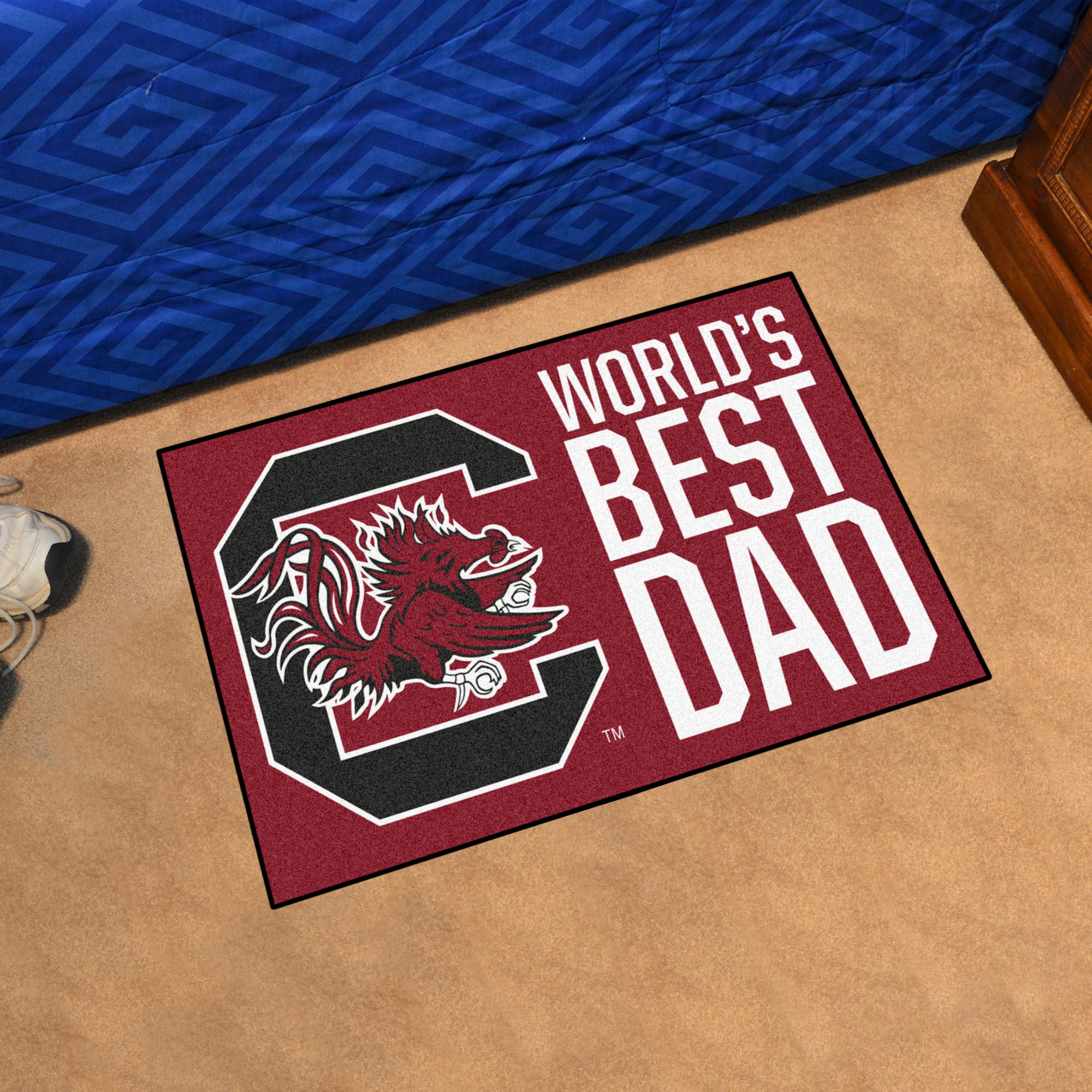 South Carolina Gamecocks Starter Mat Accent Rug - 19in. x 30in. World's Best Dad Starter Mat