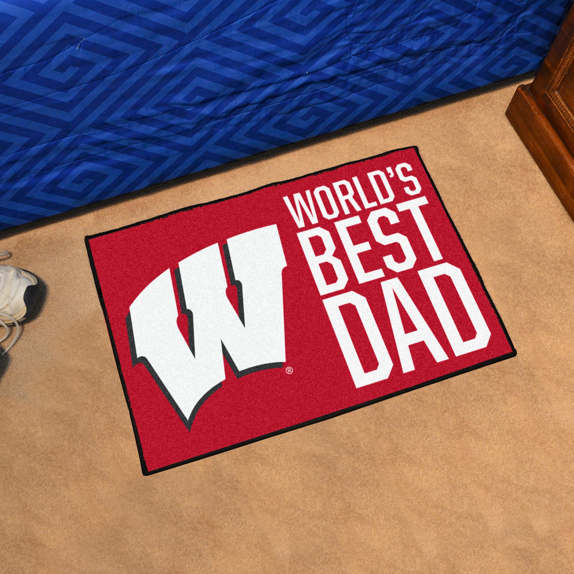 Wisconsin Badgers Starter Mat Accent Rug - 19in. x 30in. World's Best Dad Starter Mat