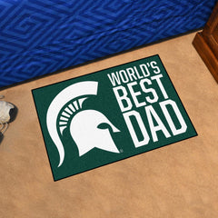 Michigan State Spartans Starter Mat Accent Rug - 19in. x 30in. World's Best Dad Starter Mat