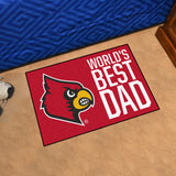 Louisville Cardinals Starter Mat Accent Rug - 19in. x 30in. World's Best Dad Starter Mat