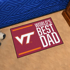 Virginia Tech Hokies Starter Mat Accent Rug - 19in. x 30in. World's Best Dad Starter Mat