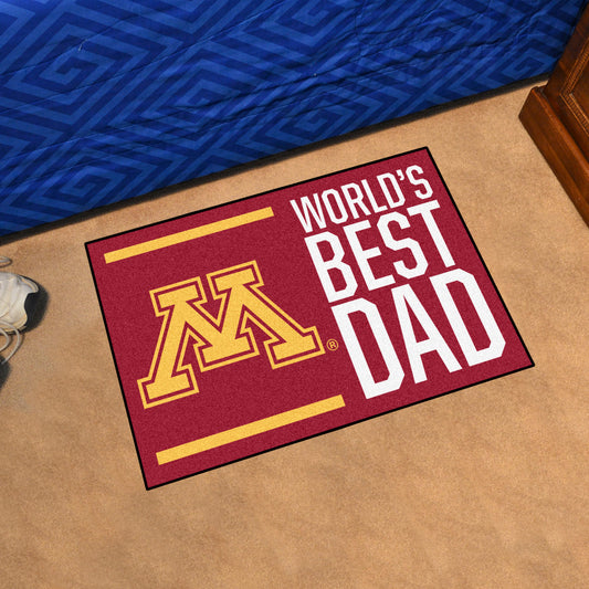 Minnesota Golden Gophers Starter Mat Accent Rug - 19in. x 30in. World's Best Dad Starter Mat