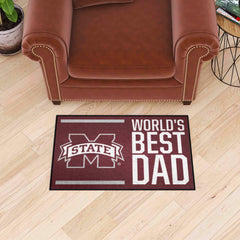 Mississippi State Bulldogs Starter Mat Accent Rug - 19in. x 30in. World's Best Dad Starter Mat