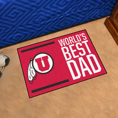 Utah Utes Starter Mat Accent Rug - 19in. x 30in. World's Best Dad Starter Mat