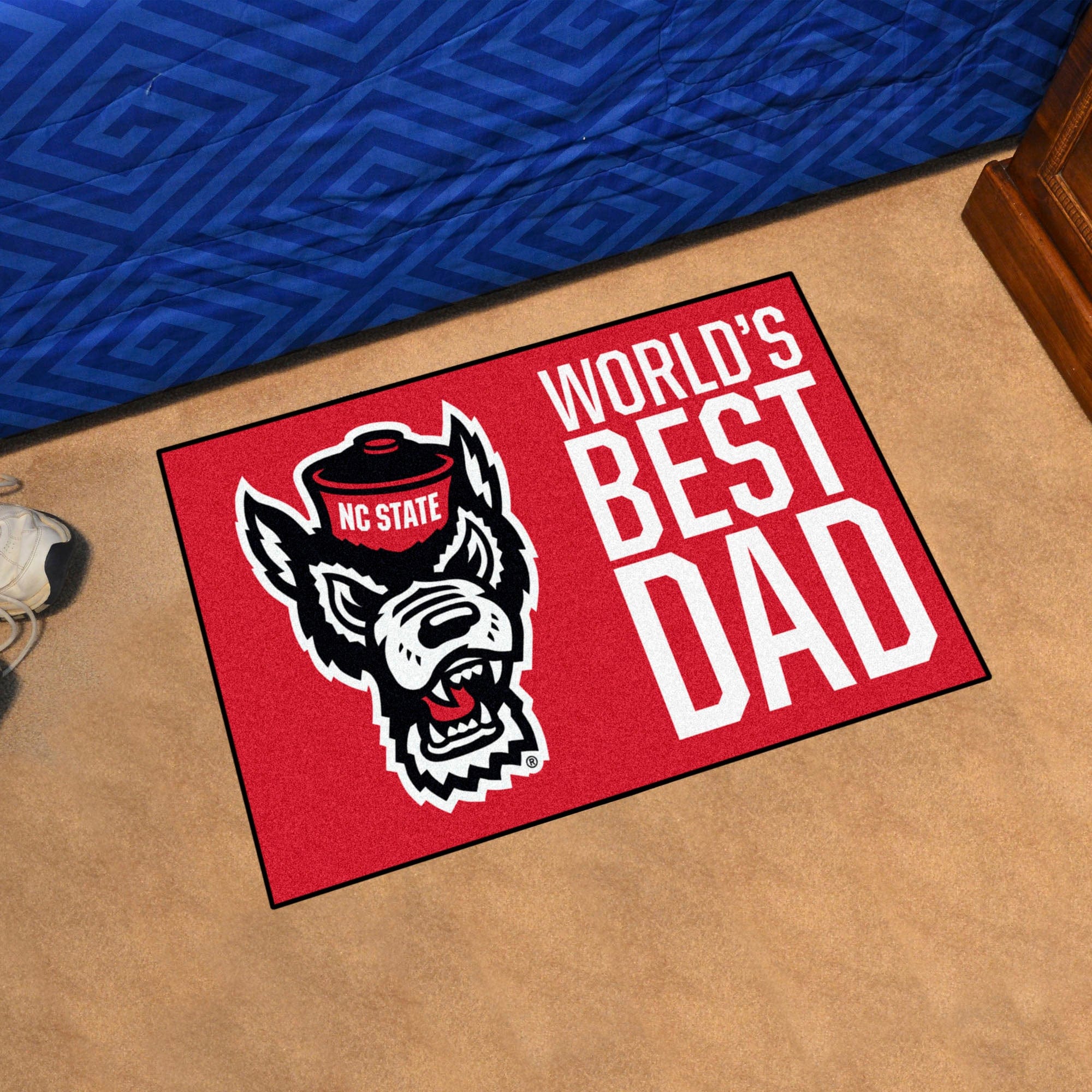 NC State Wolfpack Starter Mat Accent Rug - 19in. x 30in. World's Best Dad Starter Mat - NC State