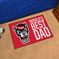 NC State Wolfpack Starter Mat Accent Rug - 19in. x 30in. World's Best Dad Starter Mat - NC State