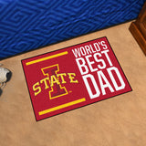 Iowa State Cyclones Starter Mat Accent Rug - 19in. x 30in. World's Best Dad Starter Mat