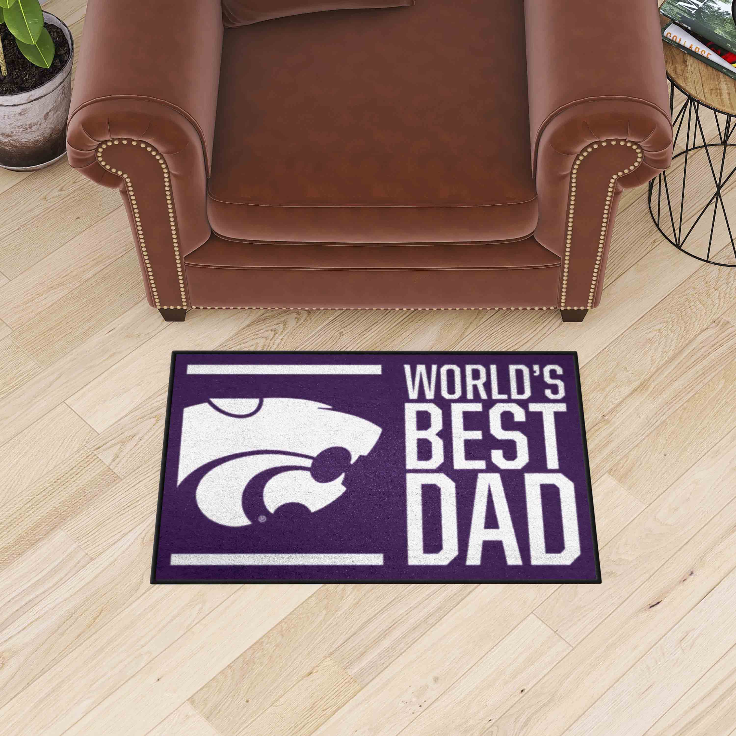 Kansas State Wildcats Starter Mat Accent Rug - 19in. x 30in. World's Best Dad Starter Mat