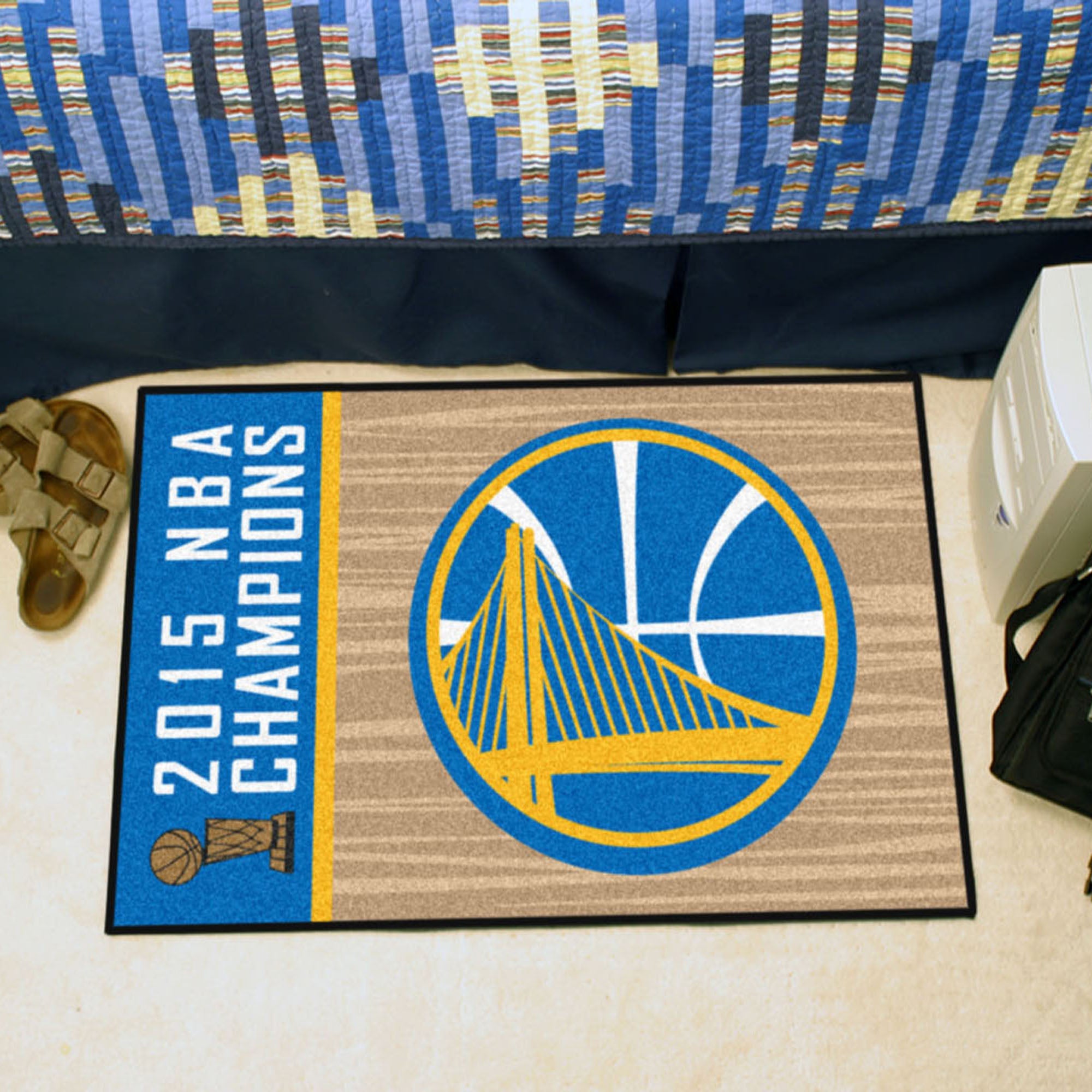 Golden State Warriors 2015 NBA Champions Starter Mat Accent Rug - 19in. x 30in.