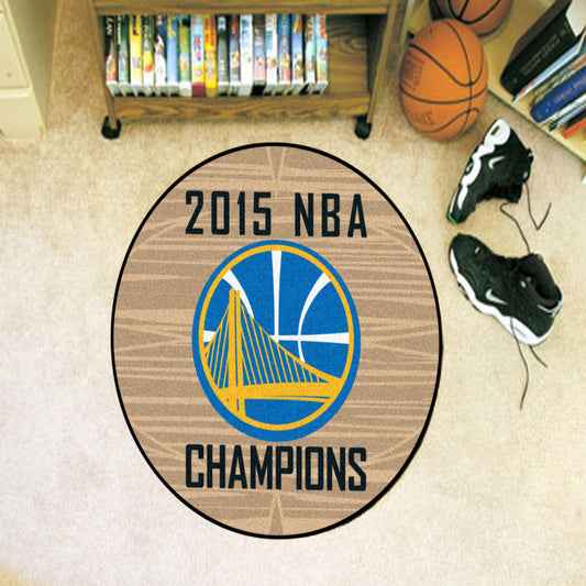 Golden State Warriors 2015 NBA Champions Basketball Rug - 27in. Diameter