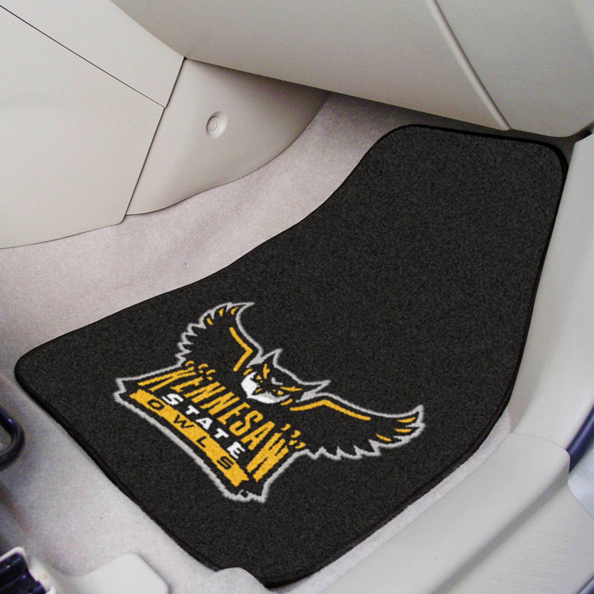 Kennesaw State Owls Front Carpet Car Mat Set - 2 Pieces