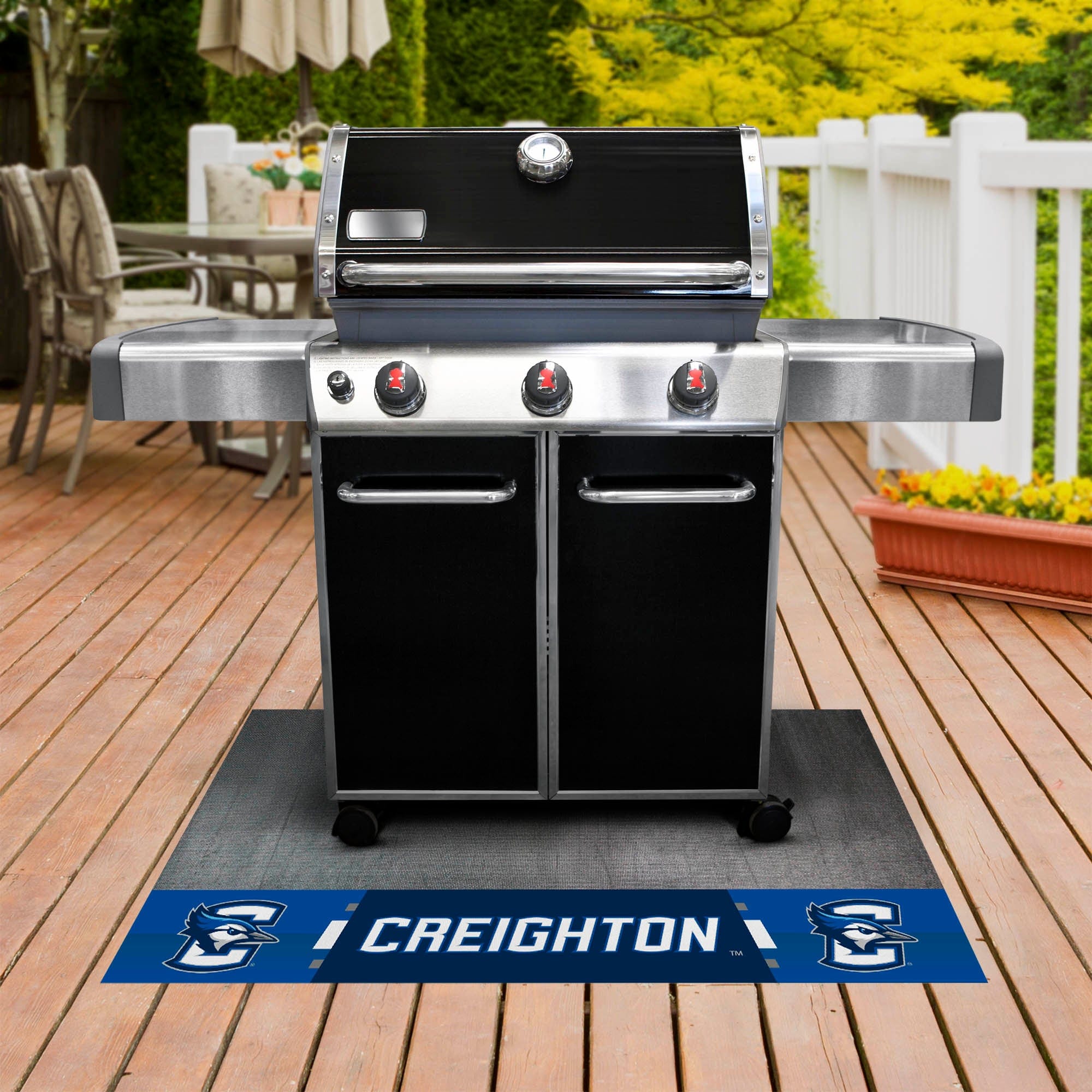 Creighton Bluejays Vinyl Grill Mat - 26in. x 42in. - Creighton