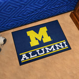 Michigan Wolverines Starter Mat Accent Rug - 19in. x 30in. Alumni Starter Mat