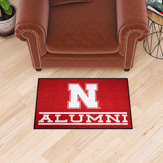 Nebraska Cornhuskers Starter Mat Accent Rug - 19in. x 30in. Alumni Starter Mat