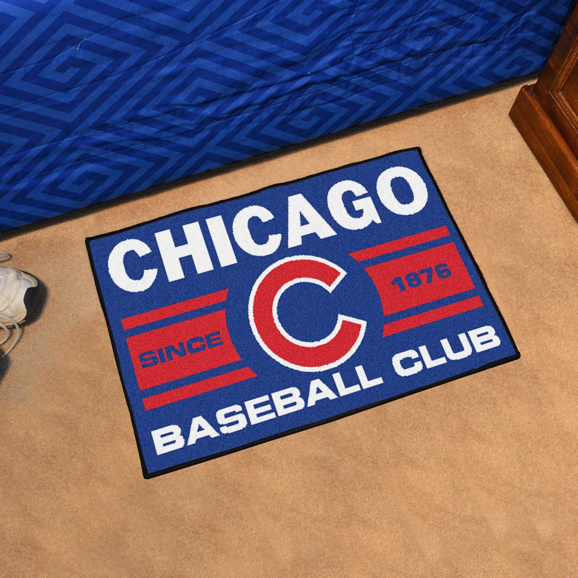 Chicago Cubs Starter Mat Accent Rug - 19in. x 30in., Uniform Design - Chicago Cubs