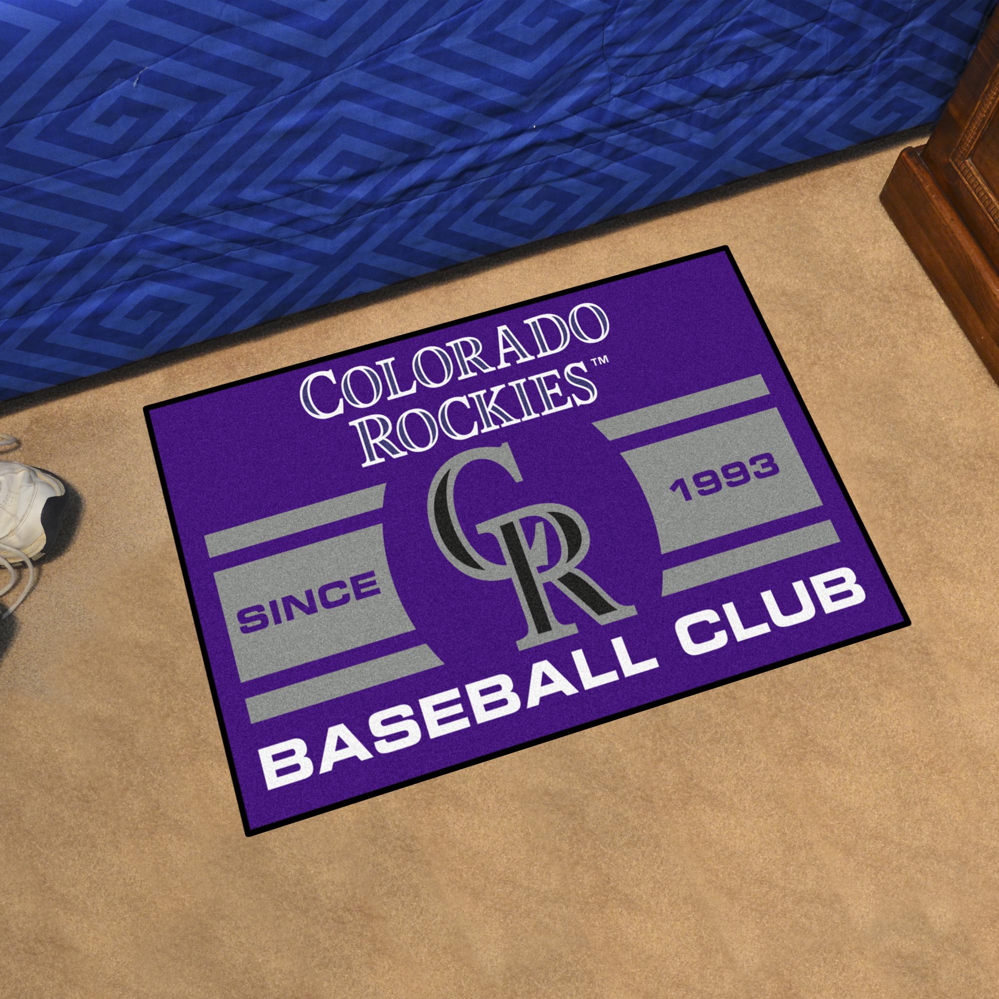 Colorado Rockies Starter Mat Accent Rug - 19in. x 30in., Uniform Design - Colorado Rockies