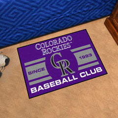 Colorado Rockies Starter Mat Accent Rug - 19in. x 30in., Uniform Design - Colorado Rockies