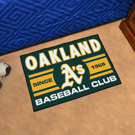 Oakland Athletics Starter Mat Accent Rug - 19in. x 30in., Uniform Design - Oakland Athletics