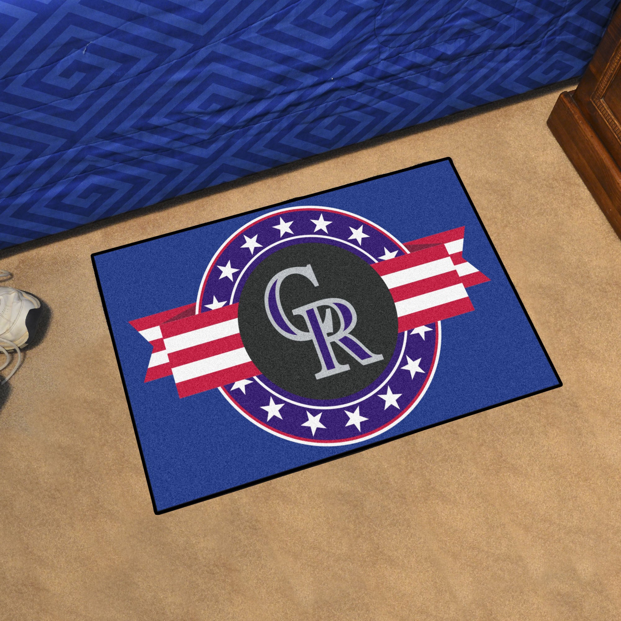 Colorado Rockies Starter Mat Accent Rug - 19in. x 30in. Patriotic Starter Mat - Colorado Rockies