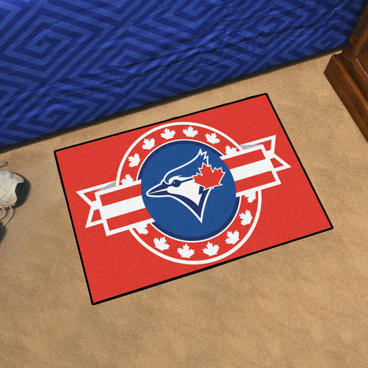 Toronto Blue Jays Starter Mat Accent Rug - 19in. x 30in. Patriotic Starter Mat