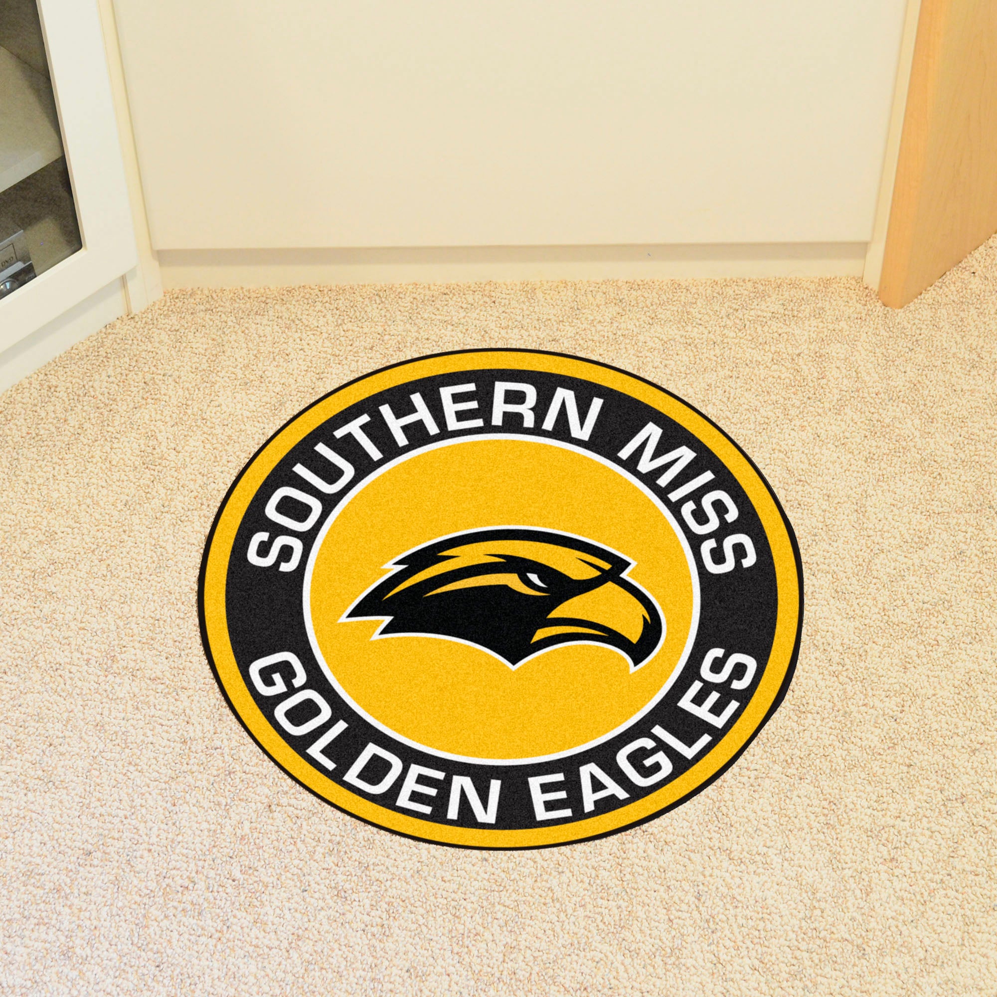 Southern Miss Golden Eagles Roundel Rug - 27in. Diameter