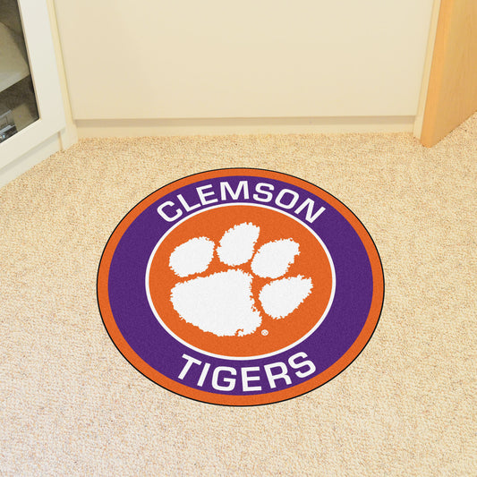 Clemson Tigers Roundel Rug - 27in. Diameter - Clemson