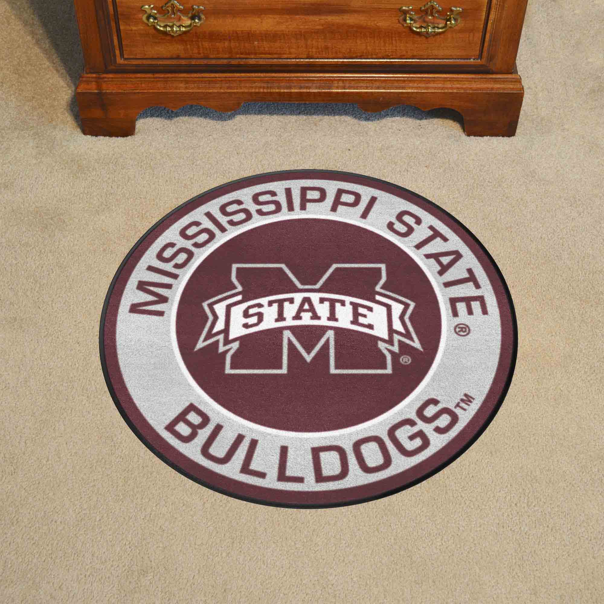 Mississippi State Bulldogs Roundel Rug - 27in. Diameter