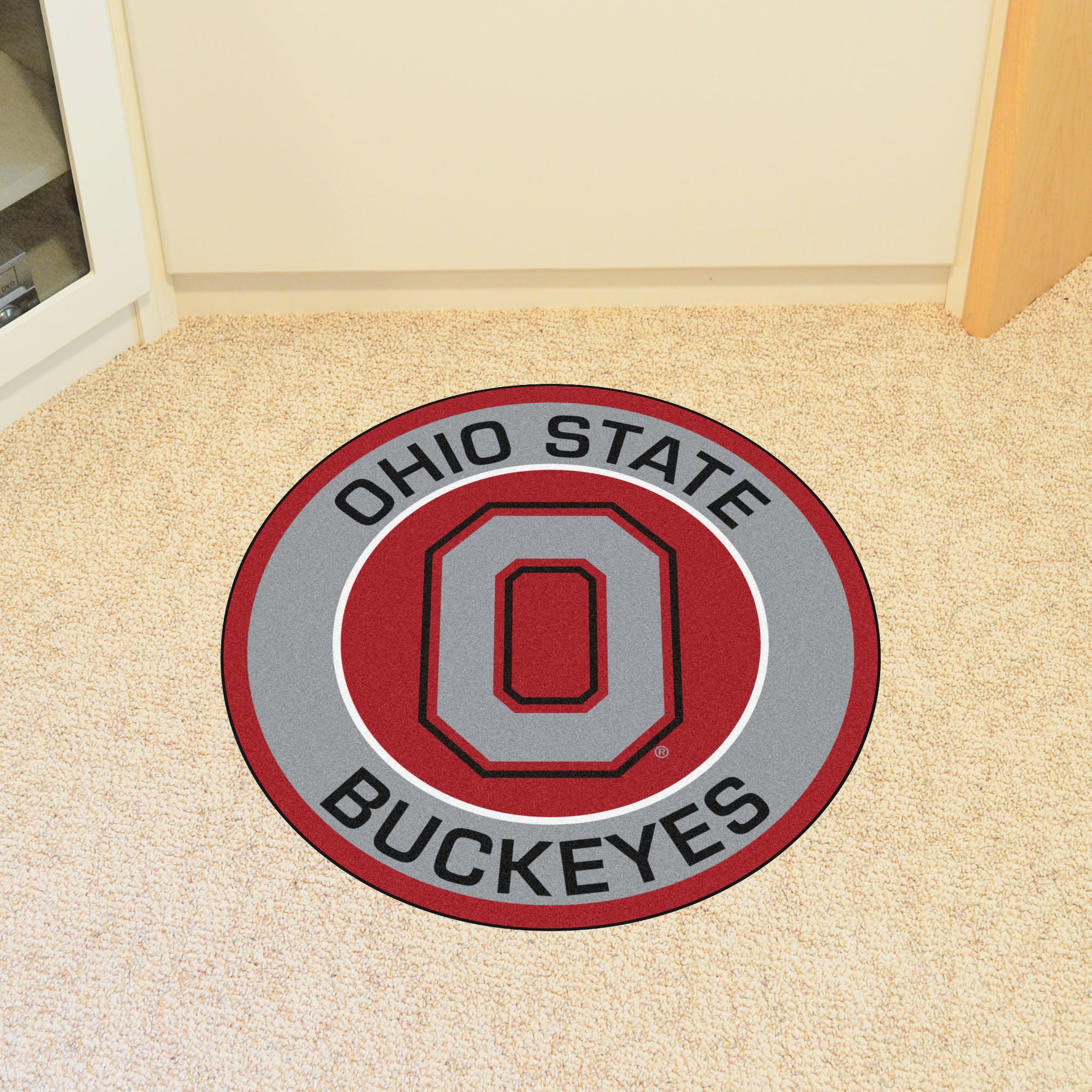 Ohio State Buckeyes Roundel Rug - 27in. Diameter