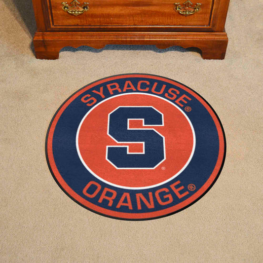 Syracuse Orange Roundel Rug - 27in. Diameter